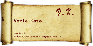 Verle Kata névjegykártya